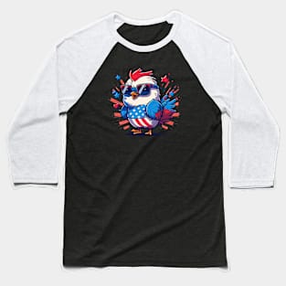 4th of July Chicken Baseball T-Shirt